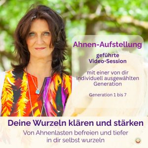 Bianka Maria Seidl in der Natur mit Trommel - Einladung zur Ahnenaufstellung einzelne Generation